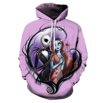 El Extraño Mundo de Jack The Nightmare Before Christmas Sudadera Casual con Capucha para Adultos Unisex